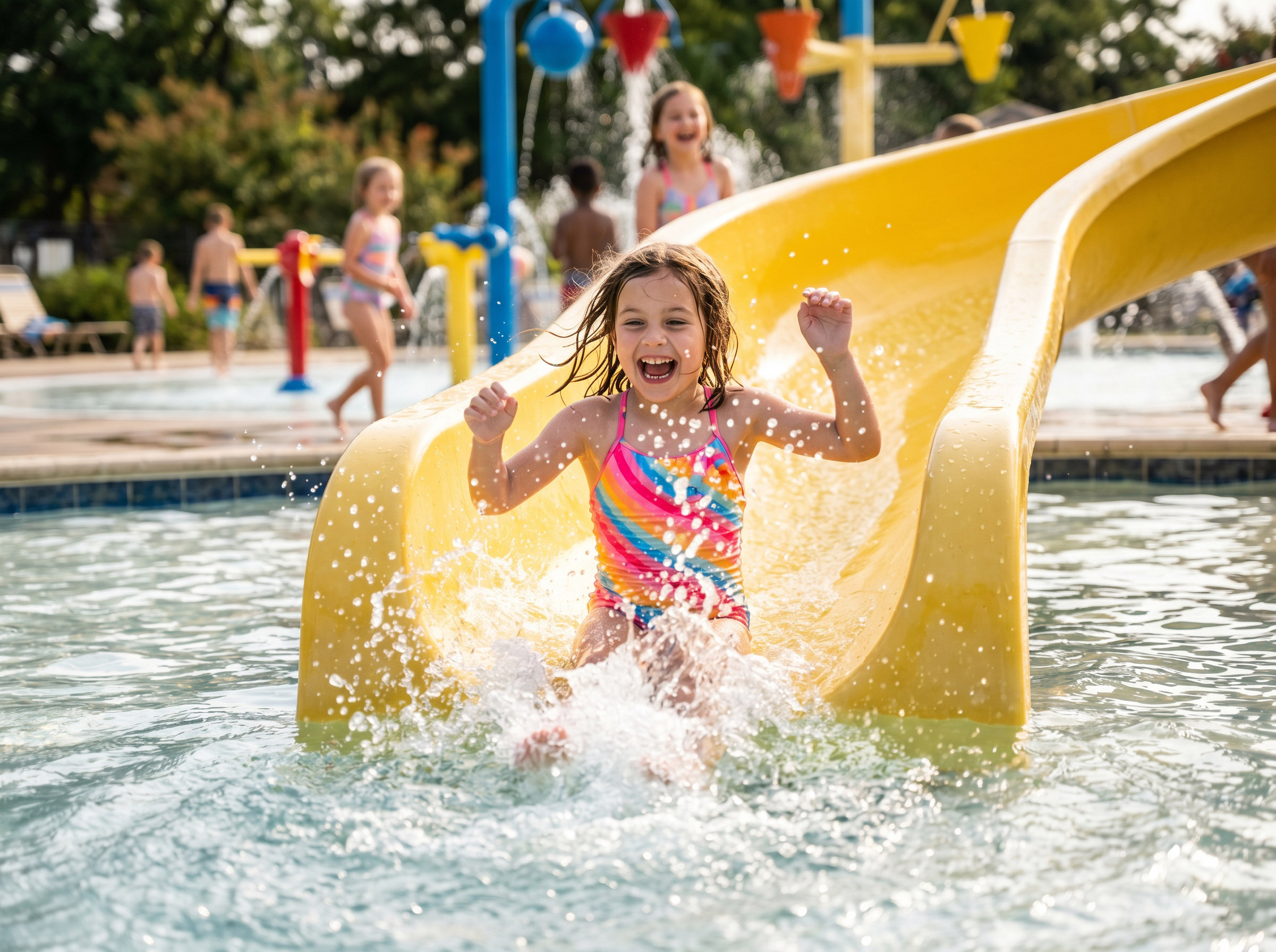 Splashing & Sliding