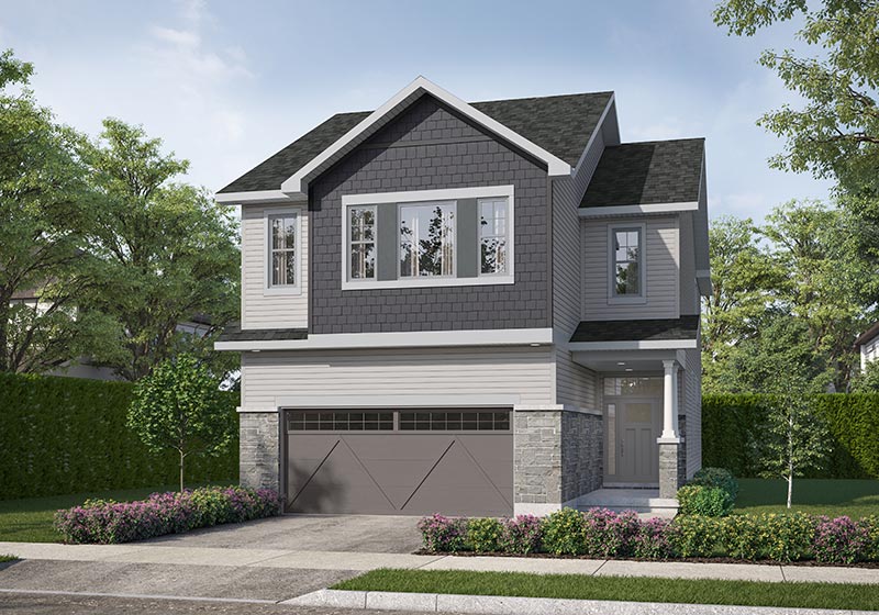 The Piper II 3-15 Elevation B Rendering